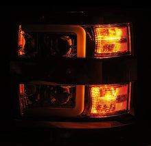 Load image into Gallery viewer, AlphaRex ARX880099 AlphaRex 15-19 Chevy Silverado 2500/3500 LUXX-Series Proj. Headlights Chrome w/Actv SeqSig &amp; DRL
