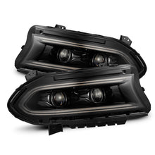 Load image into Gallery viewer, AlphaRex ARX880579 AlphaRex 15-23 Dodge Charger LUXX LED Proj Headlights Alpha-Black w/Actv Light &amp; Seq.Sig / SB DRL
