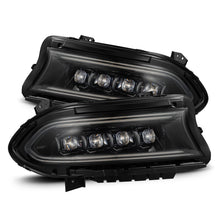Load image into Gallery viewer, AlphaRex ARX880500 AlphaRex 15-23 Dodge Charger NOVA LED Proj Headlights Alpha-Blk w/Actv Light &amp; Seq.Sig / SB DRL
