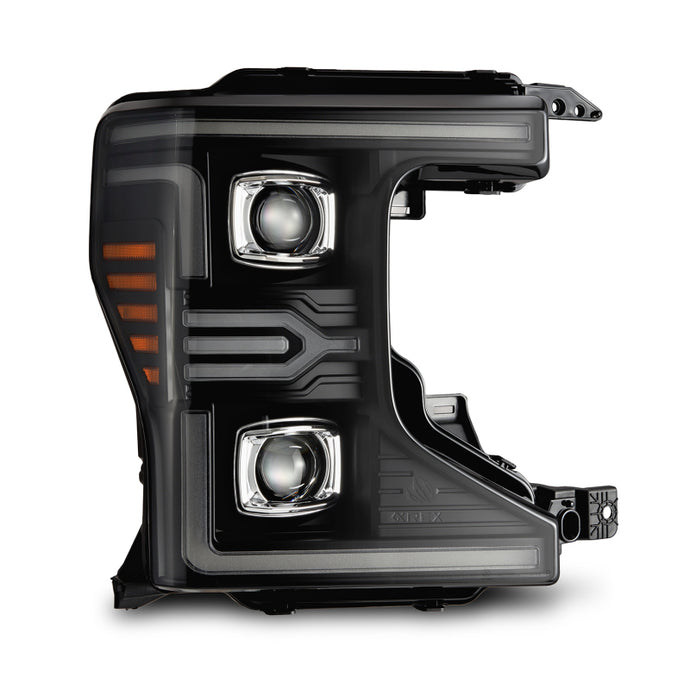 AlphaRex ARX880341 AlphaRex 20-22 Ford F-250/350/450/550 SD LUXX-Series LED Proj Headlights Bk w/Acv Light SS & SBDRL