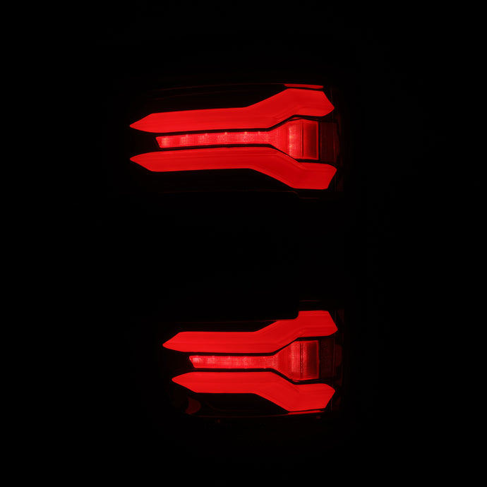AlphaRex ARX653050 AlphaRex 21-23 Ford F-150 LUXX LED Taillights - Black Red w/ BLIS