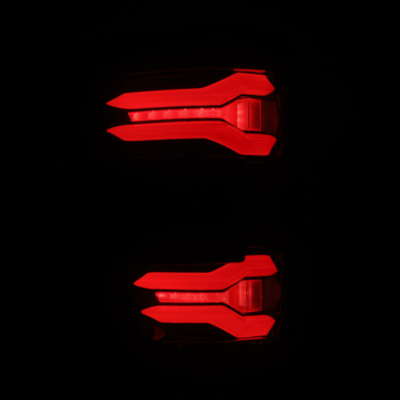 AlphaRex ARX653050 AlphaRex 21-23 Ford F-150 LUXX LED Taillights - Black Red w/ BLIS