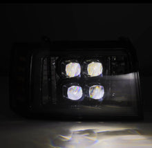 Load image into Gallery viewer, AlphaRex ARX880269 AlphaRex 92-96 Ford F-Series/Bronco NOVA-Series LED Proj Headlight Alpha-Bk w/Actv Light SS &amp; SBDRL
