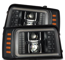 Load image into Gallery viewer, AlphaRex ARX880266 AlphaRex 92-96 Ford F-Series/Bronco PRO-Series Proj Headlight Blk w/Seq. Sig &amp; DRL
