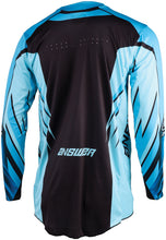 Load image into Gallery viewer, Back view of Answer 25 Elite Xotic Jersey large in blue and black racing suit design
