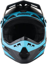 Load image into Gallery viewer, Answer brand youth motocross helmet in blue and black with full face protection and ventilation

