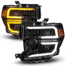 Load image into Gallery viewer, ANZO ANZ111600 Anzo 19-21 GMC Sierra 1500 LED Projector Headlight w/Switchback+Sequential - Black
