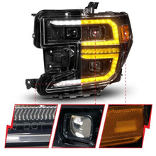 Load image into Gallery viewer, ANZO ANZ111600 Anzo 19-21 GMC Sierra 1500 LED Projector Headlight w/Switchback+Sequential - Black
