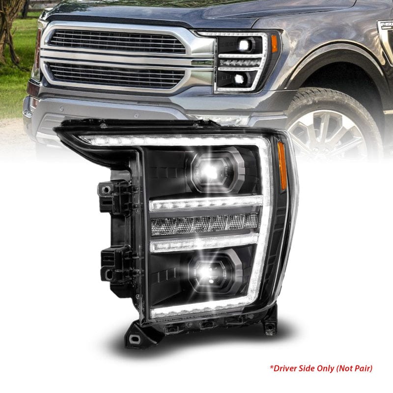 ANZO ANZ111594-L Anzo 21-23 Ford F150 LED Projector Headlight w/Switchback+Sequential - Black (Driver Side Only)