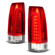 Load image into Gallery viewer, ANZO ANZ311484 ANZO 88-99 Chevy C/K1500/2500/3500 Full LED Light Tube Taillights Chrome Housing Red/Clear Lens
