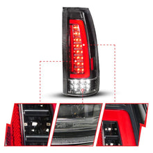 Load image into Gallery viewer, ANZO ANZ311485 ANZO 88-99 Chevy/GMC C/K1500/2500/3500 Full LED Light Tube Taillights Black Housing Clear Lens
