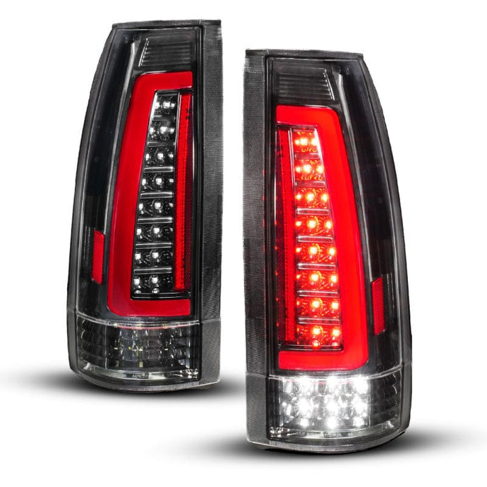 ANZO ANZ311485 ANZO 88-99 Chevy/GMC C/K1500/2500/3500 Full LED Light Tube Taillights Black Housing Clear Lens