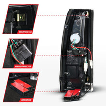 Load image into Gallery viewer, ANZO ANZ311486 ANZO 88-99 Chevy/GMC C/K1500/2500/3500 Full LED Light Tube Taillights Black Housing Smoke Lens
