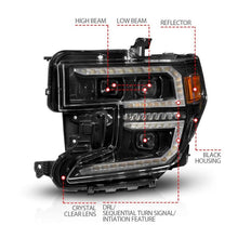 Load image into Gallery viewer, ANZO Headlights Anzo 19-21 GMC Sierra 1500 LED Projector Headlight w/Switchback+Sequential - Black
