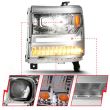 Load image into Gallery viewer, ANZO USA ZUKT_111421 ANZO USA LED Projector Headlights w/ Plank Style Chrome w/ Amber 111421
