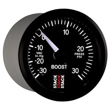 Load image into Gallery viewer, AutoMeter Gauges Autometer 52mm Stack Instruments -30INHG to +30PSI Mechanical Boost Gauge - Black
