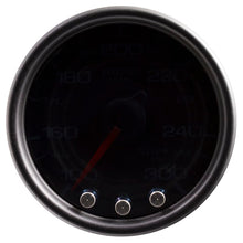 Load image into Gallery viewer, AutoMeter Gauges Autometer Spek-Pro Gauge Trans Temp 2 1/16in 300f Stepper Motor W/Peak &amp; Warn Blk/Smoke/Blk
