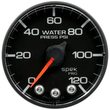 Load image into Gallery viewer, AutoMeter Gauges Autometer Spek-Pro Gauge Water Press 2 1/16in 120psi Stepper Motor W/ Peak &amp; Warn
