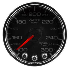 Load image into Gallery viewer, AutoMeter Gauges Autometer Spek-Pro Gauge Water Temp 2 1/16in 300f Stepper Motor W/Peak &amp; Warn Blk/Chrm
