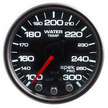 Load image into Gallery viewer, AutoMeter Gauges Autometer Spek-Pro Gauge Water Temp 2 1/16in 300f Stepper Motor W/Peak &amp; Warn Blk/Smoke/Blk
