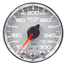 Load image into Gallery viewer, AutoMeter Gauges Autometer Spek-Pro Gauge Water Temp 2 1/16in 300f Stepper Motor W/Peak &amp; Warn Slvr/Chrm
