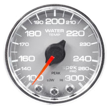 Load image into Gallery viewer, AutoMeter Gauges Autometer Spek-Pro Gauge Water Temp 2 1/16in 300f Stepper Motor W/Peak &amp; Warn Slvr/Chrm
