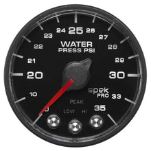 Load image into Gallery viewer, AutoMeter Gauges Autometer Spek-Pro - Nascar 2-1/16in Water Press 0- 35 psi Bfb Sp
