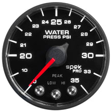 Load image into Gallery viewer, AutoMeter Gauges Autometer Spek-Pro - Nascar 2-1/16in Water Press 0- 35 psi Bfb Sp

