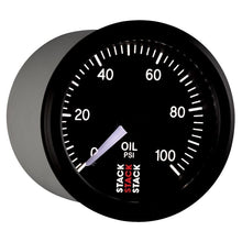 Load image into Gallery viewer, AutoMeter Gauges Autometer Stack 52mm 0-100 PSI 1/8in NPTF (M) Mechanical Oil Pressure Gauge - Black

