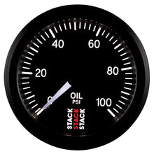 Load image into Gallery viewer, AutoMeter Gauges Autometer Stack 52mm 0-100 PSI 1/8in NPTF (M) Mechanical Oil Pressure Gauge - Black
