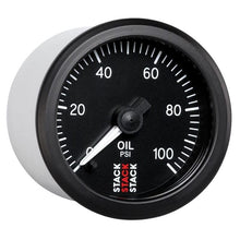 Load image into Gallery viewer, AutoMeter Gauges Autometer Stack 52mm 0-100 PSI 1/8in NPTF Male Pro Stepper Motor Oil Pressure Gauge - Black
