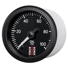 Load image into Gallery viewer, AutoMeter Gauges Autometer Stack 52mm 0-100 PSI 1/8in NPTF Male Pro Stepper Motor Oil Pressure Gauge - Black

