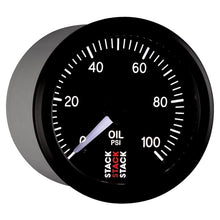 Load image into Gallery viewer, AutoMeter Gauges Autometer Stack 52mm 0-100 PSI 1/8in NPTF Male Pro Stepper Motor Oil Pressure Gauge - Black
