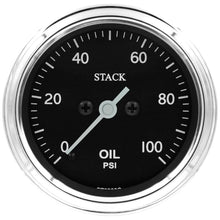 Load image into Gallery viewer, AutoMeter Gauges Autometer Stack 52mm 0-100 PSI 1/8in NPTF Male Pro Stepper Motor Oil Pressure Gauge - Classic

