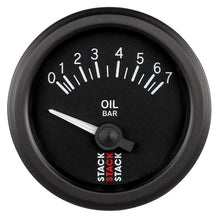 Load image into Gallery viewer, AutoMeter Gauges Autometer Stack 52mm 0-7 Bar M10 (M) Electric Oil Pressure Gauge - Black
