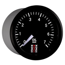 Load image into Gallery viewer, AutoMeter Gauges Autometer Stack 52mm 0-7 Bar M10 Male Pro Stepper Motor Oil Pressure Gauge - Black
