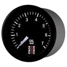 Load image into Gallery viewer, AutoMeter Gauges Autometer Stack 52mm 0-7 Bar M10 Male Pro Stepper Motor Oil Pressure Gauge - Black

