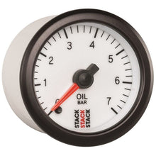 Load image into Gallery viewer, AutoMeter Gauges Autometer Stack 52mm 0-7 Bar M10 Male Pro Stepper Motor Oil Pressure Gauge - White
