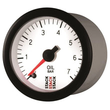 Load image into Gallery viewer, AutoMeter Gauges Autometer Stack 52mm 0-7 Bar M10 Male Pro Stepper Motor Oil Pressure Gauge - White

