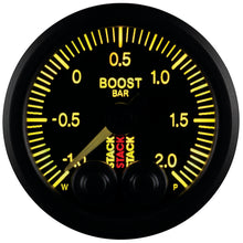 Load image into Gallery viewer, AutoMeter Gauges Autometer Stack 52mm -1 to +2 Bar (Incl T-Fitting) Pro-Control Boost Pressure Gauge - Black
