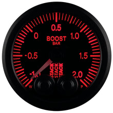 Load image into Gallery viewer, AutoMeter Gauges Autometer Stack 52mm -1 to +2 Bar (Incl T-Fitting) Pro-Control Boost Pressure Gauge - Black
