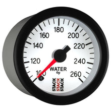 Load image into Gallery viewer, AutoMeter Gauges Autometer Stack 52mm 100-260 Deg F 1/8in NPTF Male Pro Stepper Motor Water Temp Gauge - White
