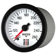 Load image into Gallery viewer, AutoMeter Gauges Autometer Stack 52mm 100-260 Deg F 1/8in NPTF Male Pro Stepper Motor Water Temp Gauge - White
