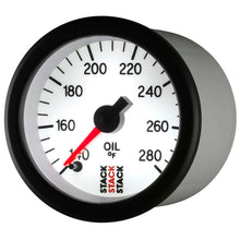 Load image into Gallery viewer, AutoMeter Gauges Autometer Stack 52mm 140-280 Deg F 1/8in NPTF Male Pro Stepper Motor Oil Temp Gauge - White
