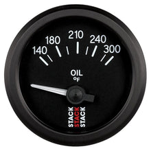 Load image into Gallery viewer, AutoMeter Gauges Autometer Stack 52mm 140-300 Deg F 1/8in NPTF Electric Oil Temp Gauge - Black
