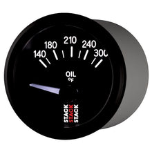 Load image into Gallery viewer, AutoMeter Gauges Autometer Stack 52mm 140-300 Deg F 1/8in NPTF Electric Oil Temp Gauge - Black
