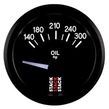 Load image into Gallery viewer, AutoMeter Gauges Autometer Stack 52mm 140-300 Deg F 1/8in NPTF Electric Oil Temp Gauge - Black
