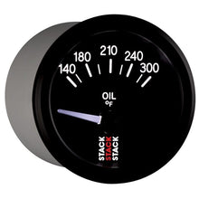 Load image into Gallery viewer, AutoMeter Gauges Autometer Stack 52mm 140-300 Deg F 1/8in NPTF Electric Oil Temp Gauge - Black
