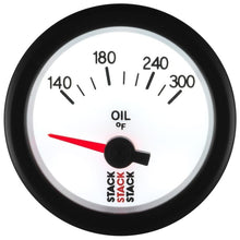 Load image into Gallery viewer, AutoMeter Gauges Autometer Stack 52mm 140-300 Deg F 1/8in NPTF Electric Oil Temp Gauge - White
