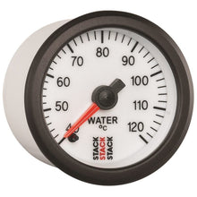 Load image into Gallery viewer, AutoMeter Gauges Autometer Stack 52mm 40-120 Deg C 1/8in NPTF Male Pro Stepper Motor Water Temp Gauge - White

